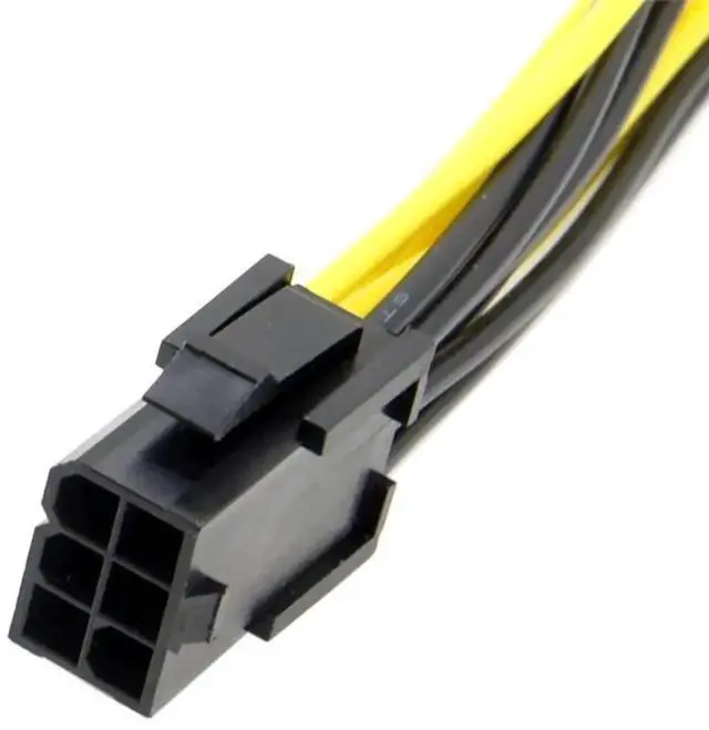 Alt view image 7 of 7 - WRIARICH ATX 6Pin Male to Dual 8Pin + 6Pin Female PCI-E GPU Power Splitter Cable