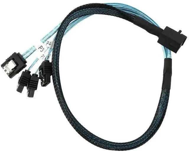 Main image of WRIARICH 50cm SFF-8643 Mini SAS HD to SATA Breakout Cable for RAID Controller Storage