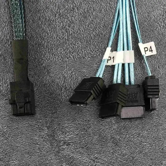 Alt view image 3 of 4 - WRIARICH 50cm SFF-8643 Mini SAS HD to SATA Breakout Cable for RAID Controller Storage