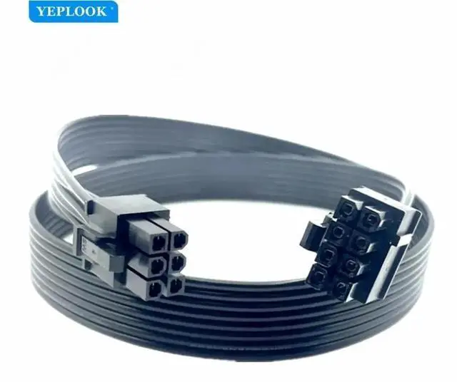 Alt view image 6 of 6 - WRIARICH 60cm 18AWG PCIe 6Pin to 8Pin(6+2) GPU Modular Power Cable, Compatible with Cooler Master V850 V1000 V1200 & Silent Pro Gold 1200W PSU