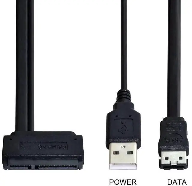Alt view image 5 of 7 - WRIARICH 50cm eSATA to 22Pin SATA Extension Cable with USB2.0 5V Power for 2.5-inch HDD
