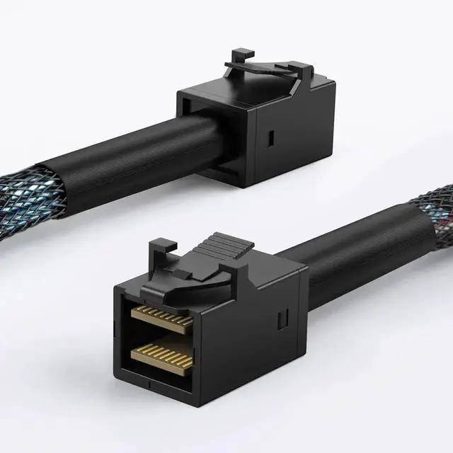 Alt view image 6 of 7 - WRIARICH 3.3FT/1M Internal Mini SAS HD Cable SFF-8643 Male to Male, 12Gbps High Speed SAS Storage Cable for Server RAID Controller, NVMe Backplane & NAS Hard Drive Array