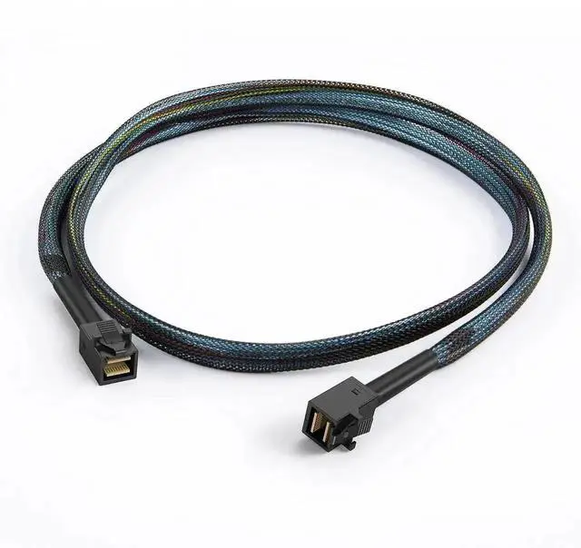 Alt view image 2 of 7 - WRIARICH 3.3FT/1M Internal Mini SAS HD Cable SFF-8643 Male to Male, 12Gbps High Speed SAS Storage Cable for Server RAID Controller, NVMe Backplane & NAS Hard Drive Array