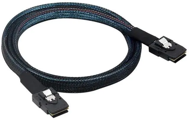 Alt view image 4 of 4 - WRIARICH 1M/3.3FT Internal Mini SAS Cable SFF-8087 Male to Male, 6Gbps Server RAID Data Cable for PCIe RAID Controller, Storage Backplane and NAS Hard Drive Array
