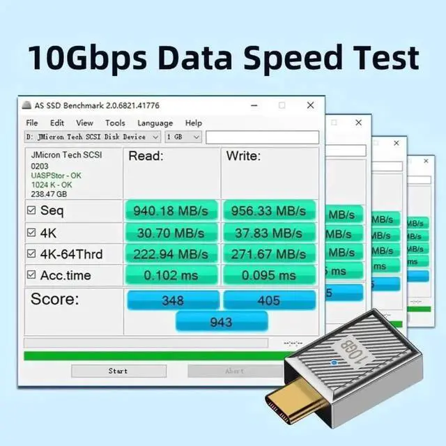 Alt view image 2 of 6 - WRIARICH USB 3.1 Gen2 Type-C Male to USB-A Female OTG Adapter, 10Gbps Data Transfer & 120W Fast Charging Converter, Mecha Cyberpunk Aluminum Alloy Shell