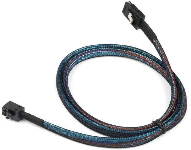 Alt view image 2 of 6 - WRIARICH3.3FT/1M Cross-Generation Internal Mini SAS HD Cable SFF-8643 Male to SFF-8087 Male, 12Gbps/6Gbps Mixed Bandwidth Server Wire for PCIe RAID Controller, Storage Backplane & NAS Hard Drive Array