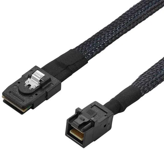 Alt view image 5 of 6 - WRIARICH3.3FT/1M Cross-Generation Internal Mini SAS HD Cable SFF-8643 Male to SFF-8087 Male, 12Gbps/6Gbps Mixed Bandwidth Server Wire for PCIe RAID Controller, Storage Backplane & NAS Hard Drive Array