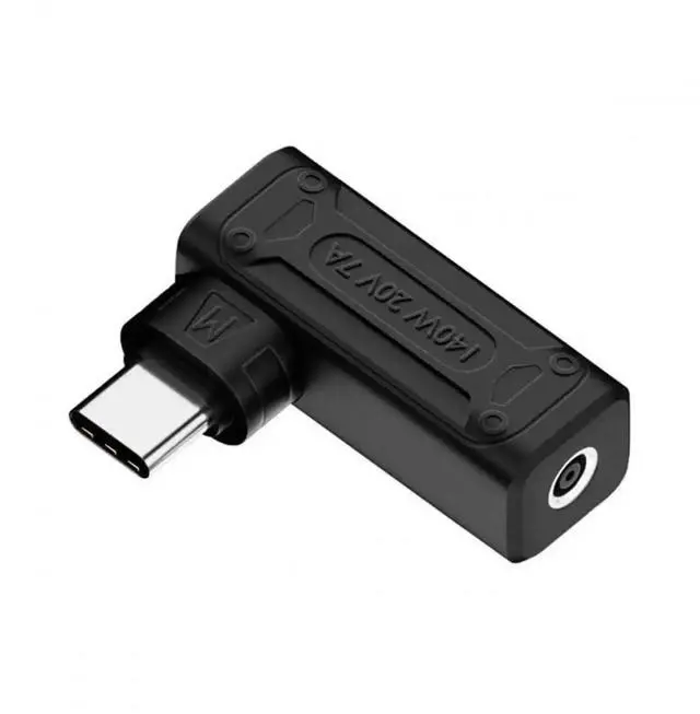 Main image of WRIARICH 90 Degree Angled USB-C Power Charging Adapter, 100W/140W DC 4.5x3.0mm Jack Input to Type-C Plug Converter for Laptops & Phones