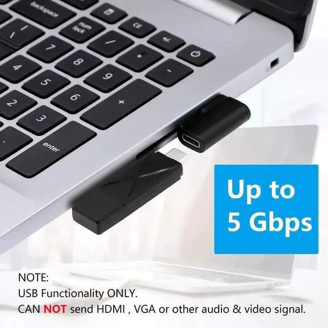 Alt view image 5 of 7 - WRIARICH 2 Pack Left & Right 90 Degree USB 3.0 A Male to USB 3.1 C Female Adapter, Elbow USB-A to Type-C Converter Compatible with Laptops, Wall Chargers, Power Banks, Phones & Tablets