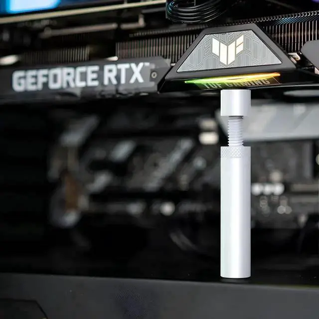 Alt view image 6 of 6 - WRIARICH L Size Adjustable Magnetic GPU Support Bracket, Anti-Slip GPU Sag Holder for Universal Graphics Cards
