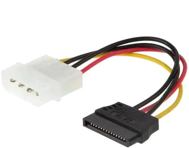 Main image of WRIARICH 5 Pack 4 Inch 4 Pin LP4 Molex to SATA 15Pin Power Adapter Cable, IDE Molex to SATA Power Converter Cord for Desktop HDD SSD Optical Drives