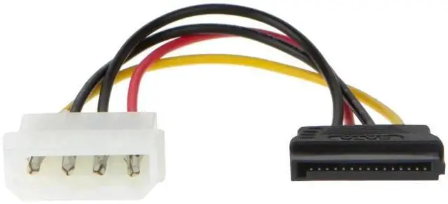 Alt view image 3 of 5 - WRIARICH 5 Pack 4 Inch 4 Pin LP4 Molex to SATA 15Pin Power Adapter Cable, IDE Molex to SATA Power Converter Cord for Desktop HDD SSD Optical Drives