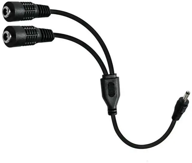 Alt view image 2 of 3 - WRIARICH DC 3.5mm×1.35mm Y Splitter Cable, 1 Male to 2 Female DC Power Extension Cord Adapter for CCTV Security Cameras