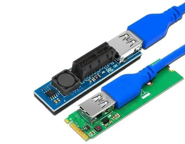 Main image of WRIARICH 60cm PCIE X1 Riser Card, M.2 M-Key to PCI Express X1 USB3.0 Extension Cable Adapter for NVMe M.2 Devices