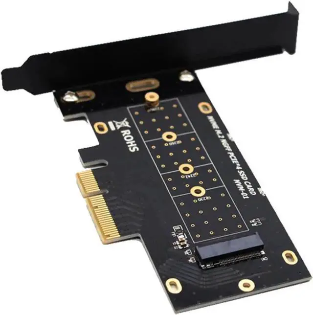 Alt view image 4 of 5 - WRIARICH M.2 NVMe M-Key SSD to PCIe x4 Expansion Adapter Card, Supports 2230/2242/2260/2280 NGFF Drives, Compatible with PCIe x4/x8/x16 Motherboard Slots, Equipped with Full Height Metal Mount Bracket
