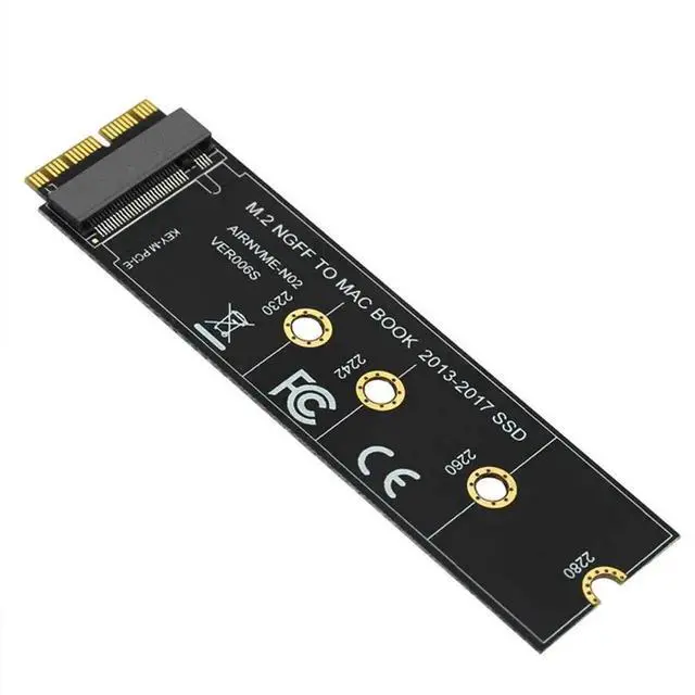 Main image of WRIARICH M.2 NGFF M-Key NVMe AHCI SSD Converter Adapter Card, Storage Upgrade Kit for MacBook Air 11" A1465 /13" A1466 Mid 2013-2017, Replace Original Apple Proprietary SSD