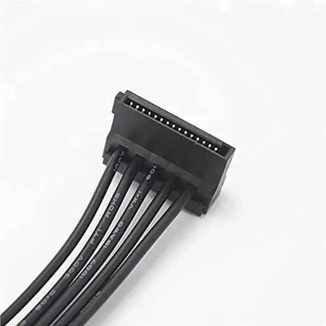 Alt view image 3 of 5 - WRIARICH 2 Pack 21 Inches 15Pin SATA to 5 SATA Power Splitter Extension Cable for HDD & SSD