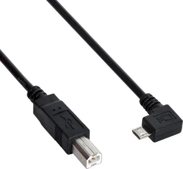 Main image of WRIARICH 30cm 90° Right Angle Micro USB OTG to USB-B Cable | USB2.0 Host Cord for Printer, Scanner & External Hard Drive