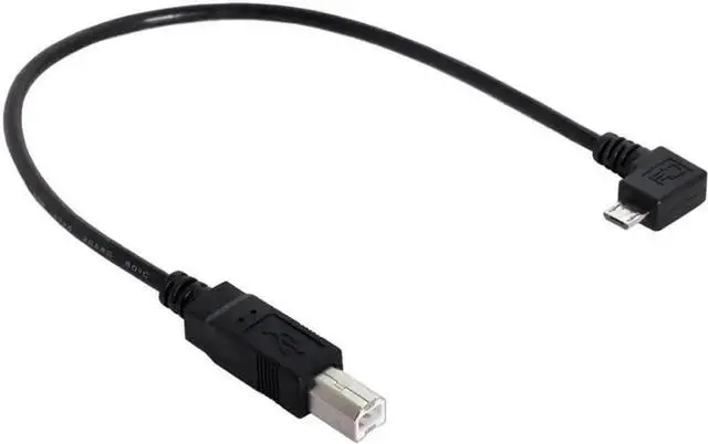 Alt view image 2 of 6 - WRIARICH 30cm 90° Right Angle Micro USB OTG to USB-B Cable | USB2.0 Host Cord for Printer, Scanner & External Hard Drive