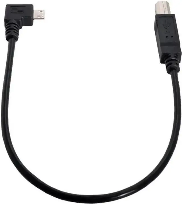 Alt view image 3 of 6 - WRIARICH 30cm 90° Right Angle Micro USB OTG to USB-B Cable | USB2.0 Host Cord for Printer, Scanner & External Hard Drive
