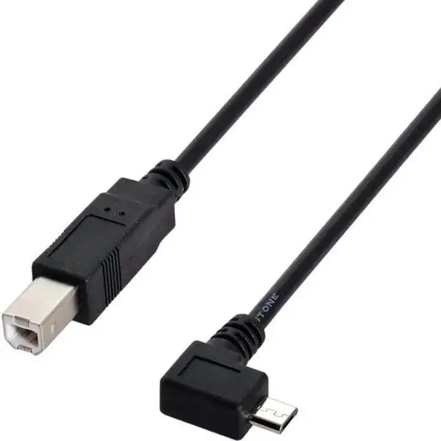 Alt view image 4 of 6 - WRIARICH 30cm 90° Right Angle Micro USB OTG to USB-B Cable | USB2.0 Host Cord for Printer, Scanner & External Hard Drive