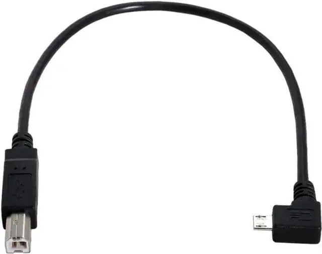 Alt view image 6 of 6 - WRIARICH 30cm 90° Right Angle Micro USB OTG to USB-B Cable | USB2.0 Host Cord for Printer, Scanner & External Hard Drive
