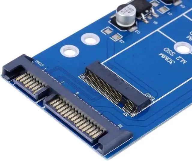 Alt view image 2 of 5 - WRIARICH SATA 3.0 to M.2 NGFF B Key Adapter Card, SATA III to NGFF SATA SSD Expansion Converter, 6Gbps High Speed for 2230/2242/2260/2280 SATA M.2 Drives