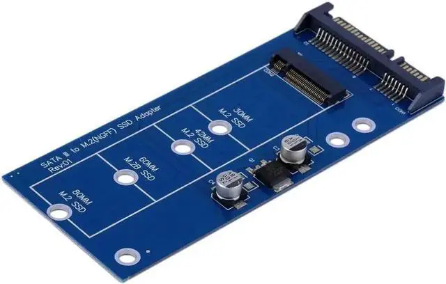 Alt view image 3 of 5 - WRIARICH SATA 3.0 to M.2 NGFF B Key Adapter Card, SATA III to NGFF SATA SSD Expansion Converter, 6Gbps High Speed for 2230/2242/2260/2280 SATA M.2 Drives