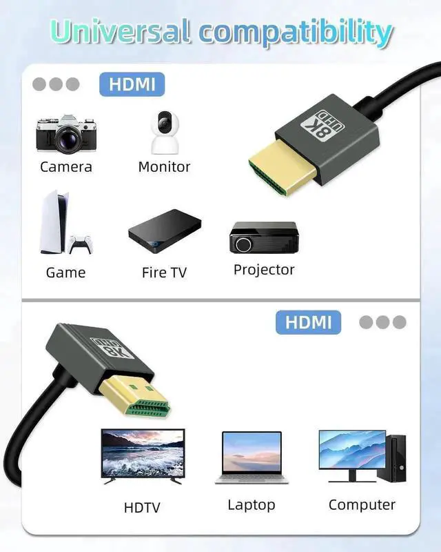 Alt view image 2 of 7 - WRIARICH 2.2FT 270° Down Angled Coiled HDMI 2.1 Cable, 48Gbps High Speed 8K@60Hz Spring Spiral HDMI Male to Male Cord for Camera TV Capture Card Tablet