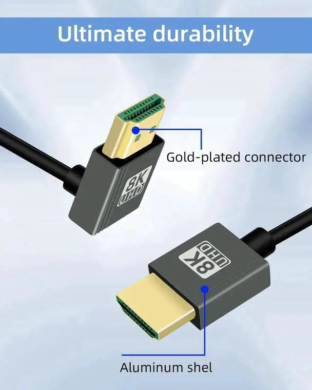 Alt view image 6 of 7 - WRIARICH 2.2FT 270° Down Angled Coiled HDMI 2.1 Cable, 48Gbps High Speed 8K@60Hz Spring Spiral HDMI Male to Male Cord for Camera TV Capture Card Tablet