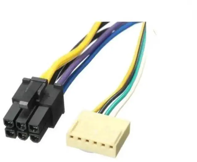 Alt view image 4 of 5 - WRIARICH 33cm (13 Inch) ATX 24 Pin to 6 Pin Power Conversion Adapter Cable, Compatible with HP Z220 Z230 SFF/MT/TWR, ProDesk 600 G1, EliteDesk 800 G1, 4000 6005 8300 Desktop PCs