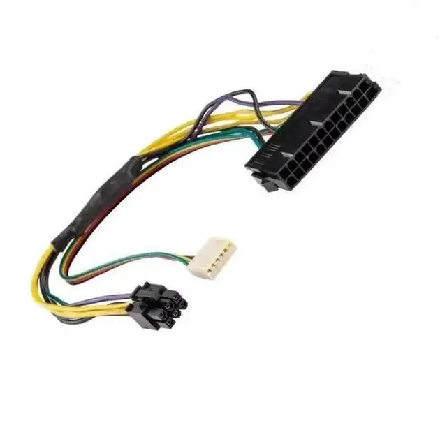 Alt view image 3 of 5 - WRIARICH 33cm (13 Inch) ATX 24 Pin to 6 Pin Power Conversion Adapter Cable, Compatible with HP Z220 Z230 SFF/MT/TWR, ProDesk 600 G1, EliteDesk 800 G1, 4000 6005 8300 Desktop PCs