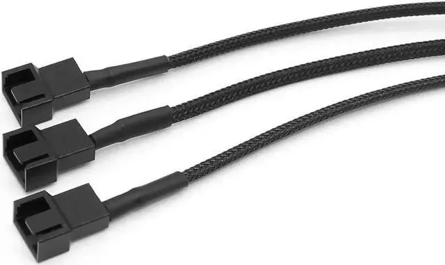 Alt view image 6 of 6 - WRIARICH 10 Inch Molex to 3 Way 3Pin/4Pin PC Case Fan Splitter Cable, 4Pin LP4 Molex to Triple Fan Power Adapter (2 Pack)