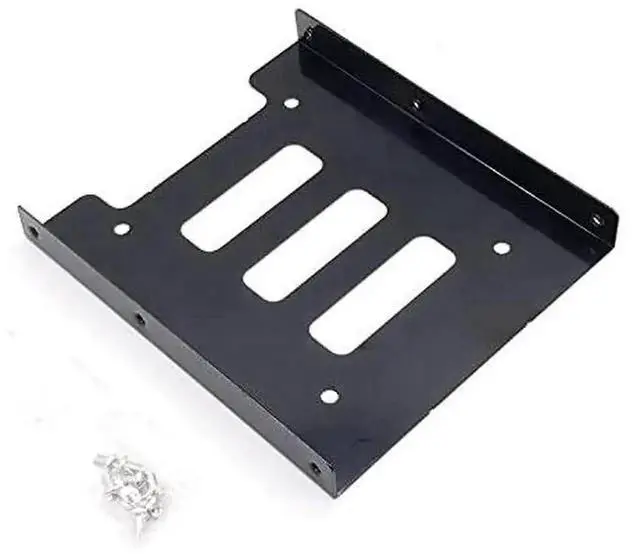 Alt view image 2 of 6 - WRIARICH Black 2.5" to 3.5" Metal HDD Mounting Bracket Adapter, With IDE 4Pin to SATA 15Pin Power Cable & SATA 3.0 Data Cable for Desktop & Server SSD/HDD
