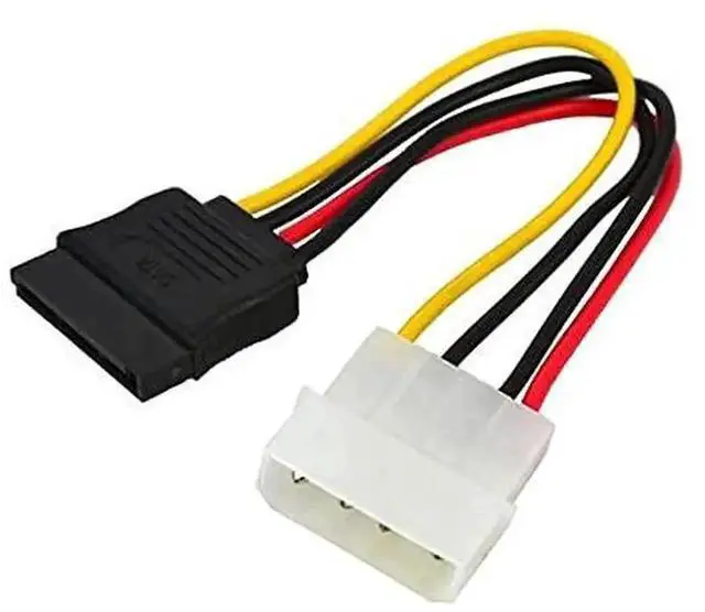 Alt view image 6 of 6 - WRIARICH Black 2.5" to 3.5" Metal HDD Mounting Bracket Adapter, With IDE 4Pin to SATA 15Pin Power Cable & SATA 3.0 Data Cable for Desktop & Server SSD/HDD