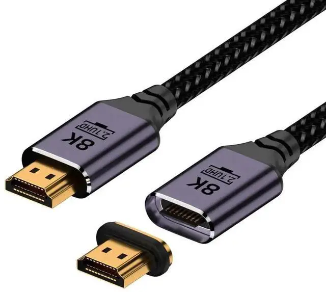 Main image of WRIARICH 2M Magnetic HDMI 2.1 Cable, Type-A Male to Male Cord Supports 8K for Laptops & HDTVs