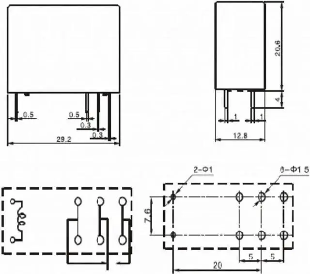 Alt view image 2 of 2 - WRIARICH OZ-SH-112L1 8Pin SPDT Power Relay, 12VDC Coil, 16A Contact Load, 14F-1C-8P PCB Relay (1PCS)