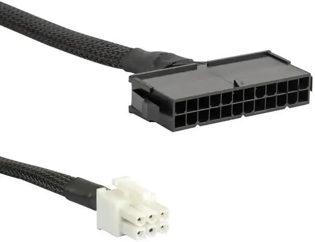 Alt view image 3 of 5 - 24 Pin Female to 6 Pin Male ATX PSU Conversion Cable, 1 Pack Power Supply Adapter Wire for Dell Inspiron 3470 Optiplex 3050 3060 3080 3668 5050 5060 5080 7040 7050 7060 7070 7080 MT Motherboard