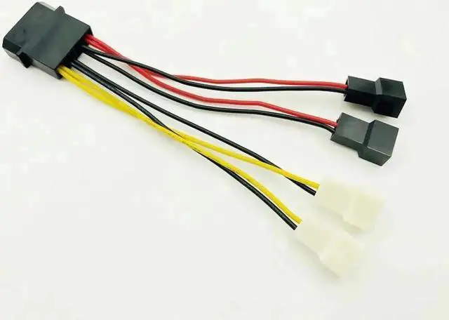 Alt view image 2 of 5 - WRIARICH 5PCS 4Pin Molex to 4 Way 3Pin Fan Power Adapter Cable, 12V/5V for PC Case & CPU Fans