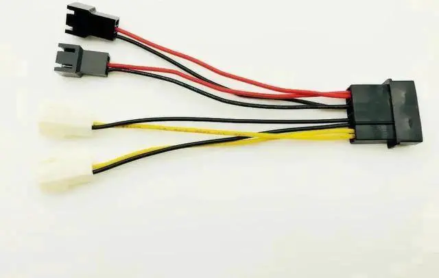 Alt view image 5 of 5 - WRIARICH 5PCS 4Pin Molex to 4 Way 3Pin Fan Power Adapter Cable, 12V/5V for PC Case & CPU Fans