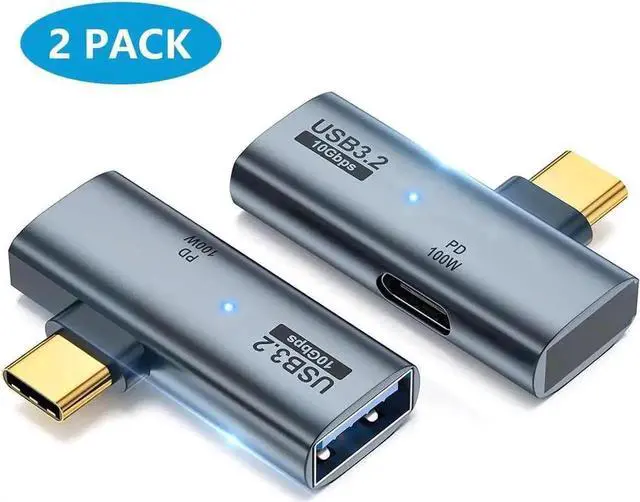 Main image of 2 Pack 2-in-1 USB-C OTG Adapter, USB 3.2 Gen2 10Gbps Data Converter with 100W PD Charging Port, Type-C Splitter Compatible with Meta Quest 2, ROG Ally, Steam Deck, iPhone 15 Series, iPad, MacBook & Al