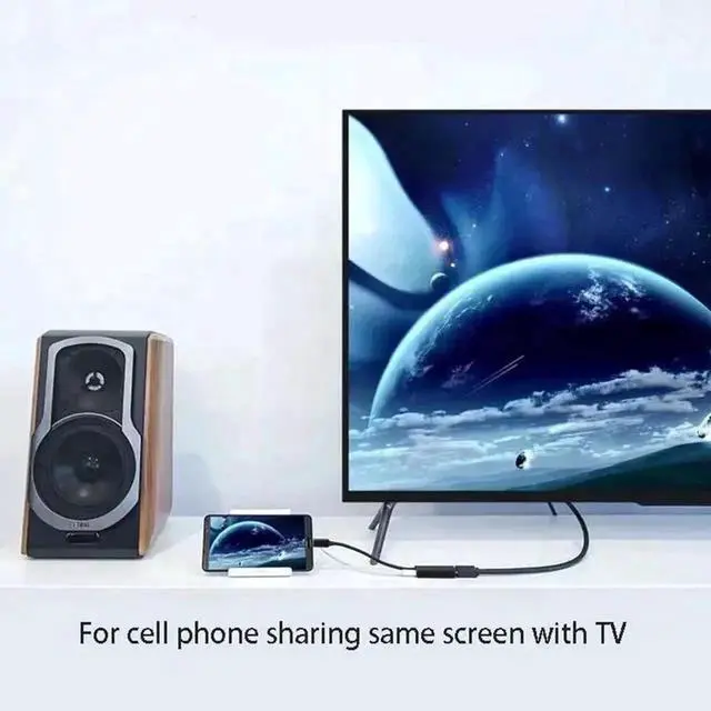 Alt view image 6 of 6 - WRIARICH USB 3.1 Type-C Male to HDMI Female MHL Video Converter Dongle, 1080P Digital Signal Output for HDTV