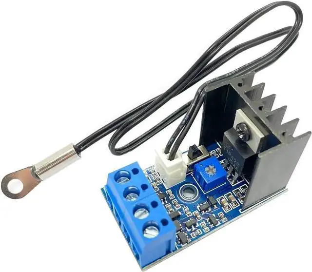 Main image of WRIARICH DC 12V 1A Automatic Temperature Controlled Fan Speed Controller with Sensor, Supports 2/3/4 Wire PC CPU & Case Fans
