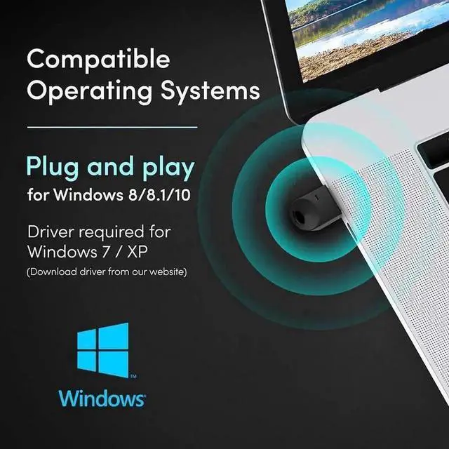 Alt view image 5 of 7 - Bluetooth 5.1 USB Adapter for PC, 5.1 EDR Wireless Bluetooth Dongle Transmitter Receiver for Desktop Laptop Mouse Keyboard Printer Speaker Headphone, Compatible with Windows 11/10/8.1/8/7/XP, Black Mi