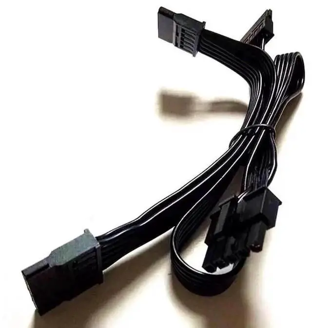 Alt view image 5 of 6 - WRIARICH 5Pin to 3x SATA HDD SSD Power Cable for Cooler Master MWE GOLD V2 (550W-1250W), MPE Modular PSU Power Cord