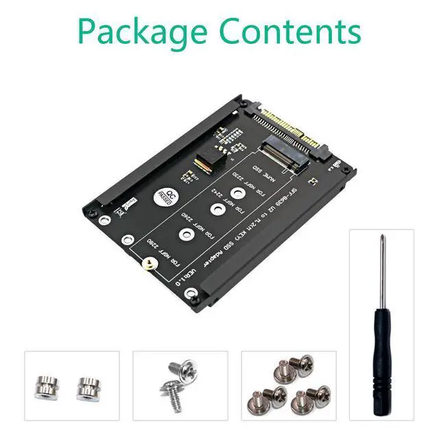 Alt view image 6 of 6 - WRIARICH M.2/SATA to U.2 SFF-8639 Adapter, M.2 NVMe (M-Key) + M.2 SATA (B+M Key) SSD Converter with Metal Case, PCIe 3.0 x4 32Gbps Riser Card for Samsung WD Kingston ADATA Intel ZHITAI M.2 SSD