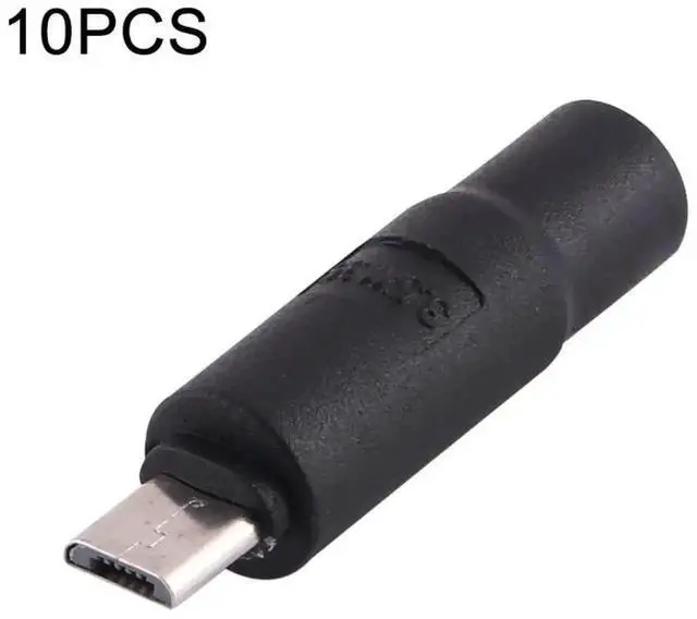 Alt view image 3 of 4 - WRIARICH 10 Pack 3.5x1.35mm DC Female to Micro USB Male Power Adapter Plug Connector