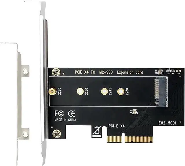 Main image of M.2 NVMe to PCIe 3.0 X4 Adapter Card, M-Key NVMe SSD PCI Express Expansion Card with Low Profile Bracket, Supports 2230 2242 2260 2280 SSD for Desktop PC, Compatible with Samsung WD Kingston Crucial S