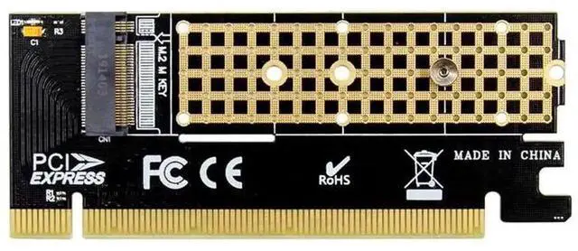 Main image of WRIARICH PCIe X16 to M.2 M Key NVMe SSD Adapter Card, Supports 2230/2242/2260/2280 M.2 NVMe Solid State Drives