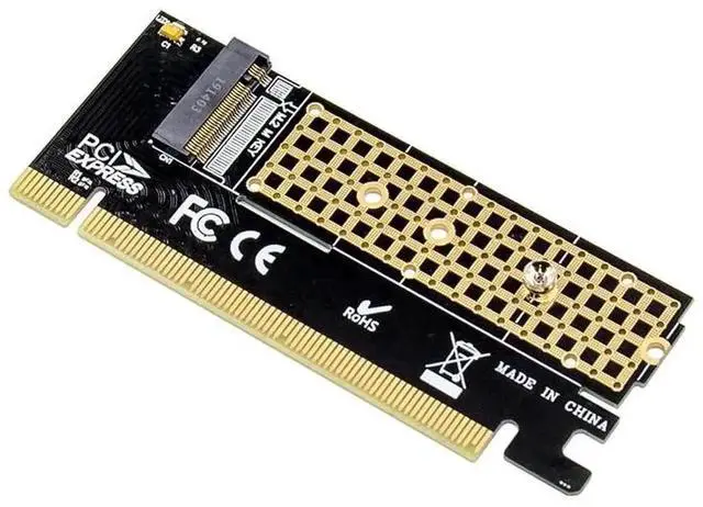 Alt view image 2 of 6 - WRIARICH PCIe X16 to M.2 M Key NVMe SSD Adapter Card, Supports 2230/2242/2260/2280 M.2 NVMe Solid State Drives